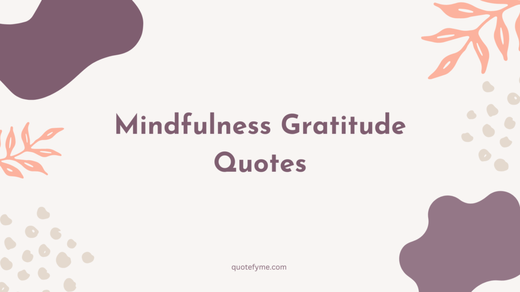 Mindfulness Gratitude Quotes